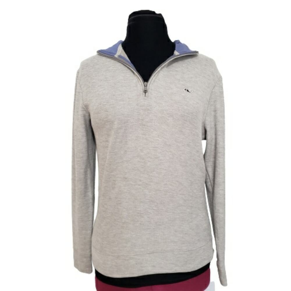 Vineyard Vines Gray Zip Up Sweater